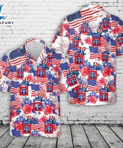 US Army Paratroopers With The 82nd Airborne Division Parachute, 4th Of July Hawaiian Shirt
