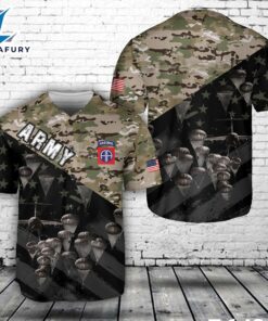 US Army Paratroopers With The 82nd Airborne Division Parachute Baseball Jersey 1
