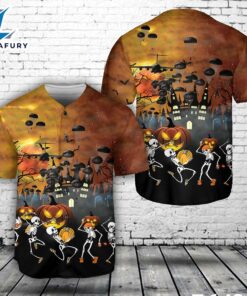 US Army Paratroopers With The 82nd Airborne Division Parachute Halloween Baseball Jersey