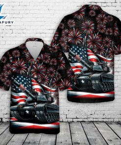 US Army Tank, 4th Of July Hawaiian Shirt