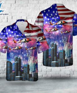US Coast Guard Sikorsky HH-60J Jayhawk (S-70B-5), 4th Of July Hawaiian Shirt
