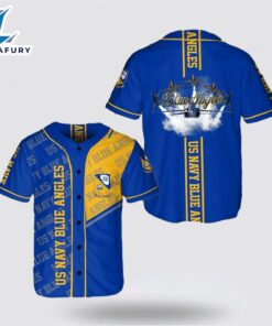 US Navy Blue Angels AOP Baseball Jersey