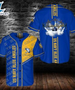 US Navy Blue Angels AOP Baseball Jersey