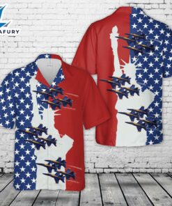 US Navy Blue Angels F A-18 Hornets, 4th Of July Hawaiian Shirt