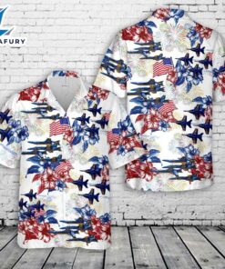 US Navy Blue Angels F18 Hornet , 4th Of July Hawaiian Shirt