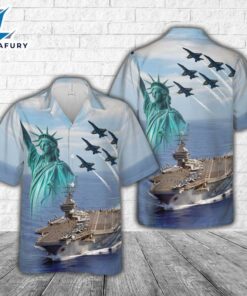 US Navy Blue Angels fly over USS Carl Vinson (CVN 70), 4th Of July Hawaiian Shirt