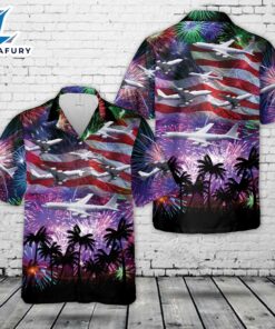 US Navy Boeing E-6 Mercury, 4th Of July Hawaiian Shirt