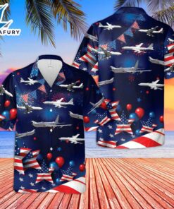 US Navy Boeing E-6 Mercury 4th Of July Hawaiian Shirt