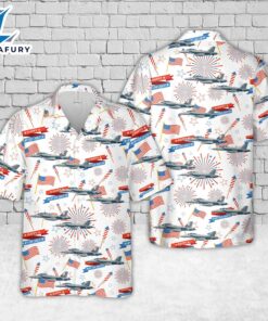 US Navy Boeing EA-18G Growler Of Electronic Attack Squadron 134 (VAQ-134), 4th Of July Hawaiian Shirt