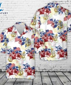 US Navy Chief Anchor, 4th Of July Hawaiian Shirt