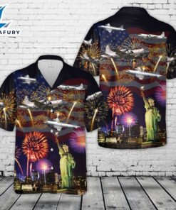 US Navy Lockheed EP-3E ARIES II, 4th Of July Hawaiian Shirt