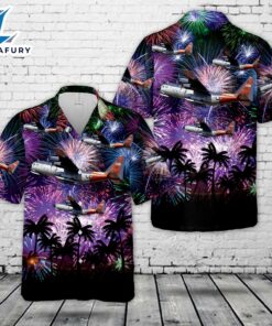 US Navy Lockheed LC-130F Hercules (L-282), 4th Of July Hawaiian Shirt