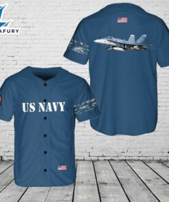 US Navy McDonnell Douglas FA-18C Hornet of VFA-204 River Rattlers Baseball Jersey