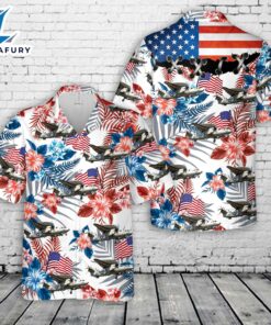 US Navy Northrop Grumman E-2C Hawkeye, 4th Of July Hawaiian Shirt
