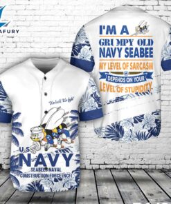 US Navy SEABEES Naval Construction Force (NCF) Baseball Jersey 1