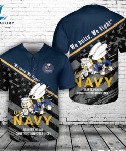US Navy SEABEES Naval Construction Force (NCF) Baseball Jersey