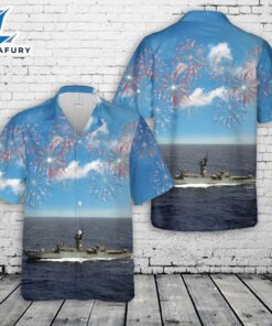 US Navy USS Knox (FF-1052), 4th Of July Hawaiian Shirt