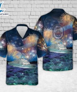 US Navy USS Little Rock (LCS-9), 4th Of July Hawaiian Shirt