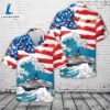 US Navy USS Midway (CV-41), 4th Of July Hawaiian Shirt