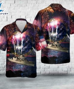 US Navy USS Norton Sound (AV-11AVM-1), 4th Of July Hawaiian Shirt