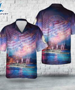 US Navy USS Stump (DD-978), 4th Of July Hawaiian Shirt