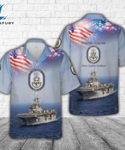 US Navy USS Wasp (LHD-1), 4th Of July Hawaiian Shirt
