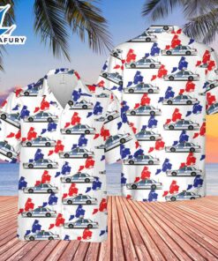 US NYPD Police Car 4th of July Hawaiian Shirt