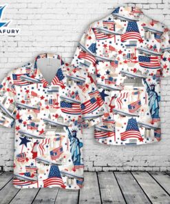 USAF Nightwatch Doomsday Boeing E-4B,4th Of July Hawaiian Shirt