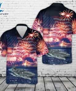 USS Carl Vinson, 4th Of July Hawaiian Shirt