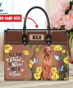 Vizsla Dog All You Need Is Love And A Leather Handbag