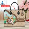 Welsh Corgi Dog Duccy Dog Lover Leather Handbag Love Your Pet 3 Welsh Corgi Dog Duccy Dog Lover Leather Handbag