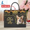 Welsh Corgi Dog Just A Girl Who Loves Dogs Leather Handbag Love Your Pet 3 Welsh Corgi Dog Just A Girl Who Loves Dogs Leather Handbag