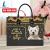 West Highland White Terrier Dog Just A Girl Who Loves Dogs Leather Handbag