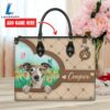 Whippet Dog Duccy Dog Lover Leather Handbag