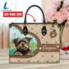 Yorkshire Terrier Dog Duccy Dog Lover Leather Handbag