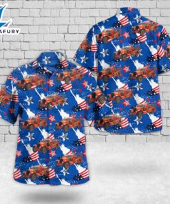 1923 La France Fire Engine, 4th Of July Hawaiian Shirt