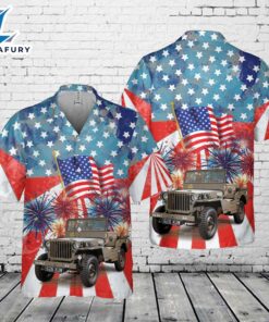 1942 Willys MB Jeep, 4th Of July Hawaiian Shirt