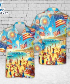4th Of July Beach Hawaiian Shirt