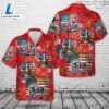 4th Of July Fire Truck Flag Firefighter Hawaiian Shirt