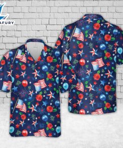 4th of July Flags Patriotic Hawaiian Shirt