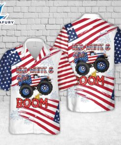 4th of July Monster Truck Hawaiian Shirt