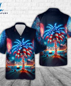 4th Of July Palm Tree Hawaiian Shirt