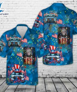 4th Of July Police Car Hawaiian Shirt