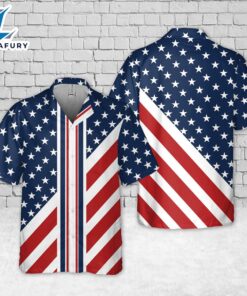 4th of July USA Flag Pocket Hawaiian Shirt