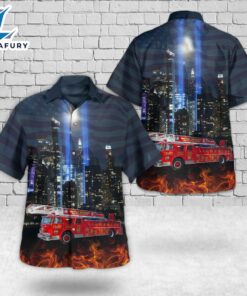 911 Memorial Fire Truck Hawaiian Shirt