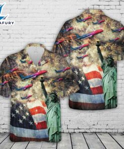 Alaska Airlines More to Love Airbus A321 Neo 4th Of July Hawaiian Shirt