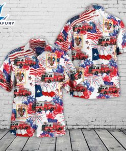 Allen, Texas, Allen Fire Department, 4th Of July Hawaiian Shirt