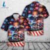 Ambulance Car Patriot Eagle, 4th Of July Flag Hawaiian Shirt