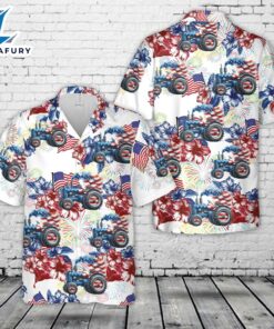 American Flag Tractor, 4th Of July Hawaiian Shirt