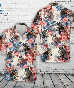American Mustang Horse, 4th Of July Hawaiian Shirt